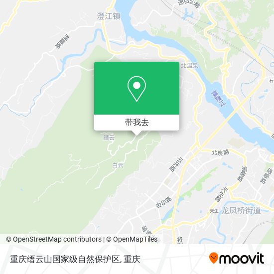重庆缙云山国家级自然保护区地图