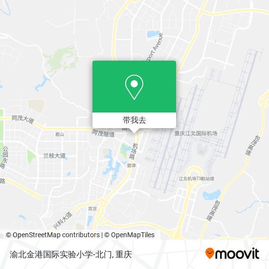 渝北金港国际实验小学-北门地图