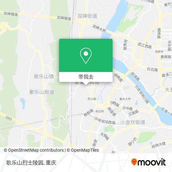 歌乐山烈士陵园地图