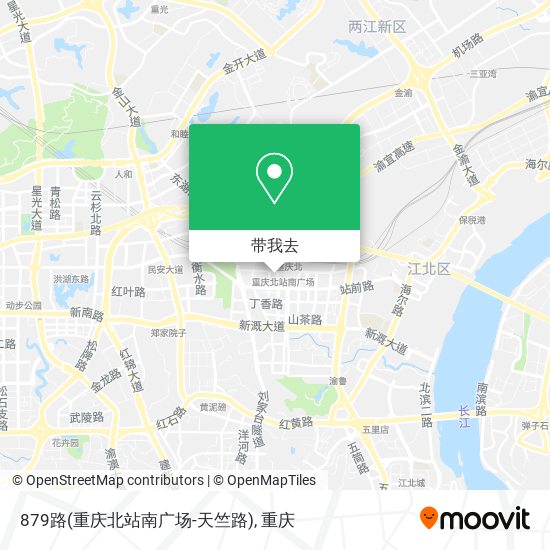 879路(重庆北站南广场-天竺路)地图