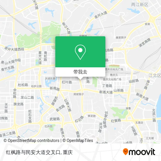 红枫路与民安大道交叉口地图