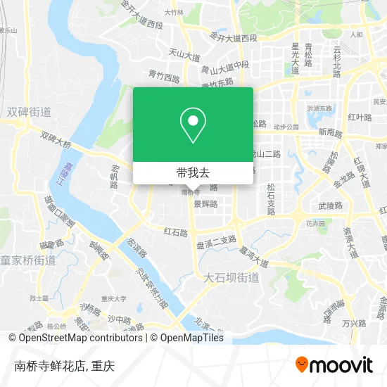 南桥寺鲜花店地图
