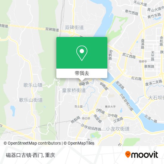 磁器口古镇-西门地图