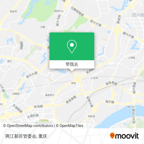 两江新区管委会地图