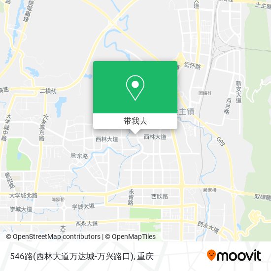 546路(西林大道万达城-万兴路口)地图