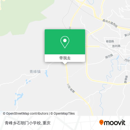 青峰乡石朝门小学校地图