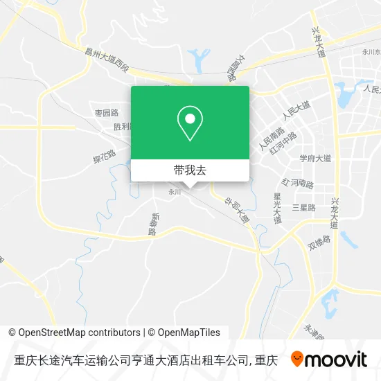重庆长途汽车运输公司亨通大酒店出租车公司地图