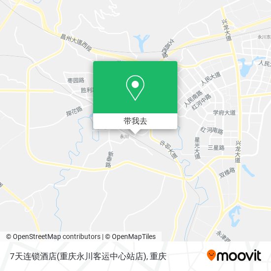 7天连锁酒店(重庆永川客运中心站店)地图