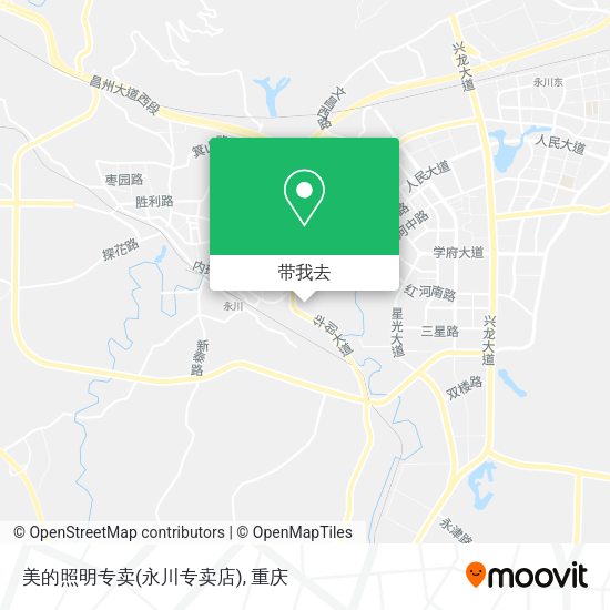 美的照明专卖(永川专卖店)地图