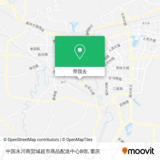 中国永川商贸城超市商品配送中心B馆地图
