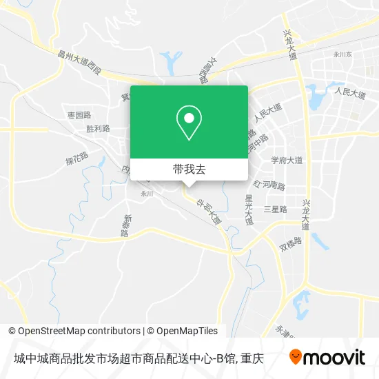 城中城商品批发市场超市商品配送中心-B馆地图