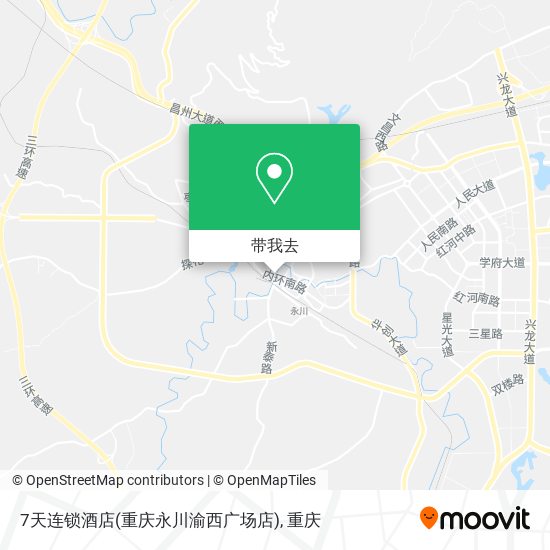 7天连锁酒店(重庆永川渝西广场店)地图
