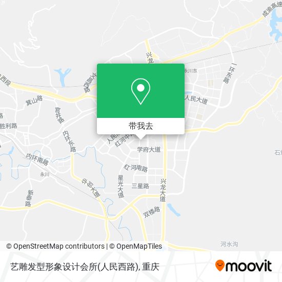 艺雕发型形象设计会所(人民西路)地图