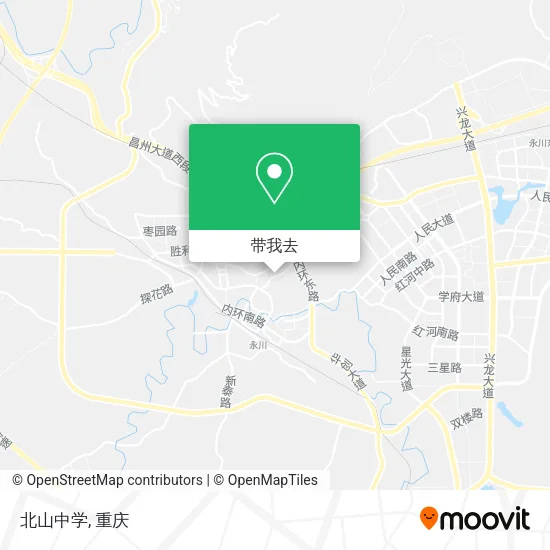 北山中学地图