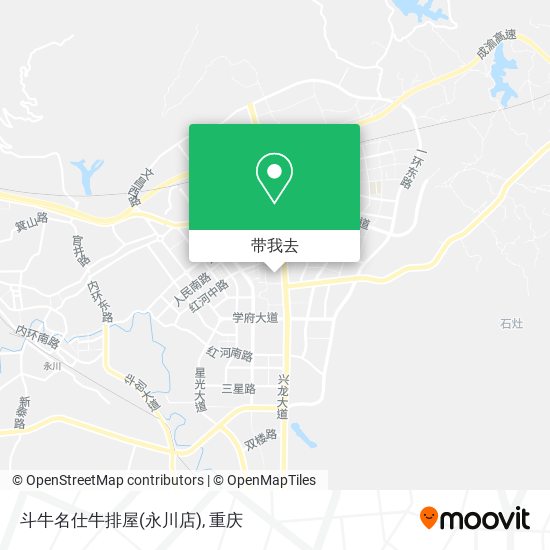 斗牛名仕牛排屋(永川店)地图