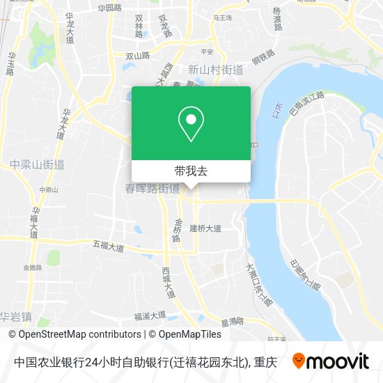 中国农业银行24小时自助银行(迁禧花园东北)地图