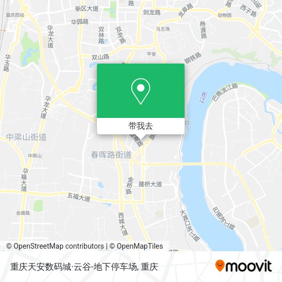 重庆天安数码城·云谷-地下停车场地图