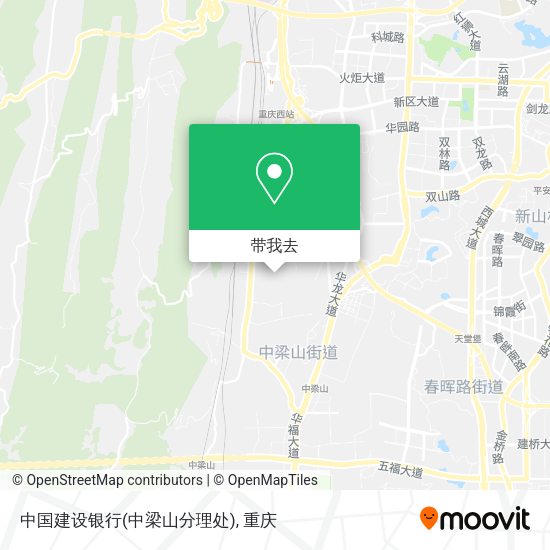 中国建设银行(中梁山分理处)地图