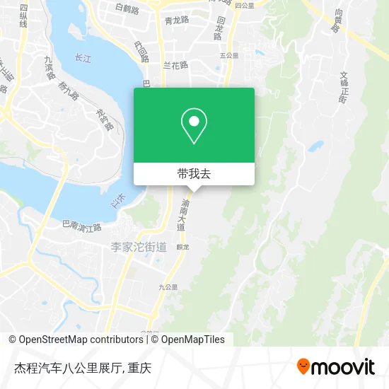 杰程汽车八公里展厅地图