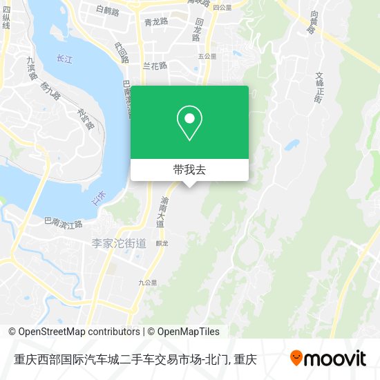 重庆西部国际汽车城二手车交易市场-北门地图