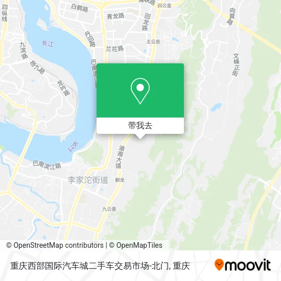重庆西部国际汽车城二手车交易市场-北门地图