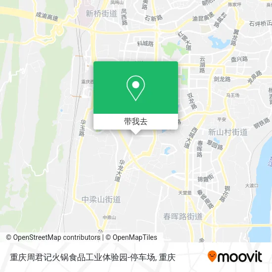 重庆周君记火锅食品工业体验园-停车场地图