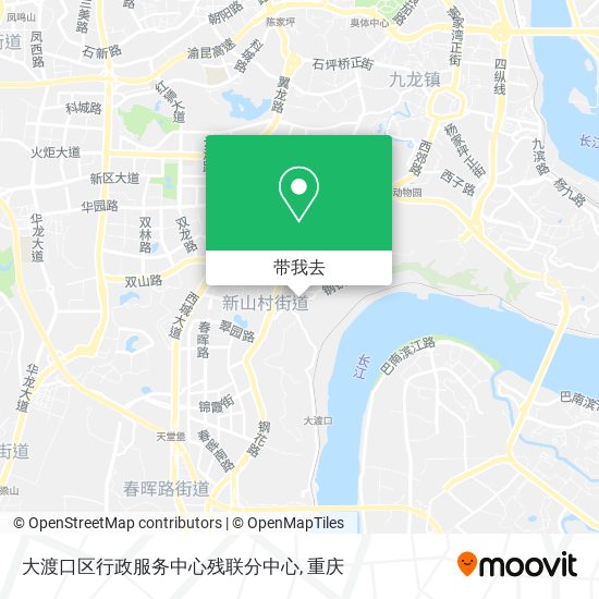 大渡口区行政服务中心残联分中心地图
