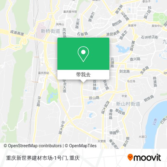 重庆新世界建材市场-1号门地图