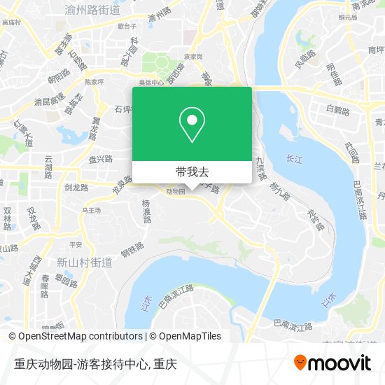 重庆动物园-游客接待中心地图