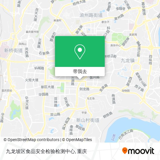 九龙坡区食品安全检验检测中心地图