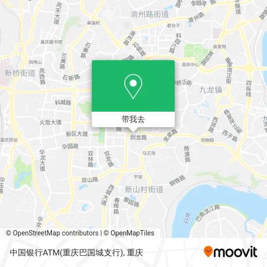 中国银行ATM(重庆巴国城支行)地图