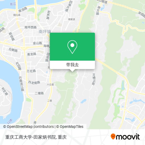 重庆工商大学-田家炳书院地图