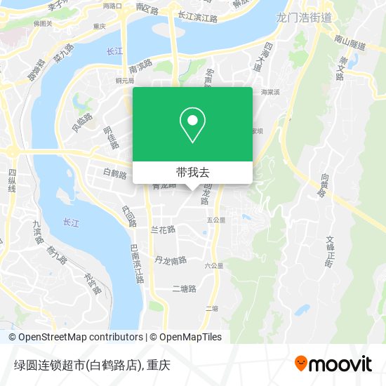 绿圆连锁超市(白鹤路店)地图