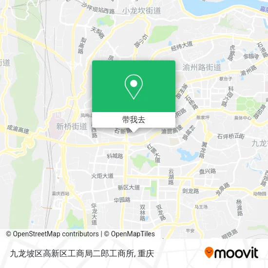 九龙坡区高新区工商局二郎工商所地图