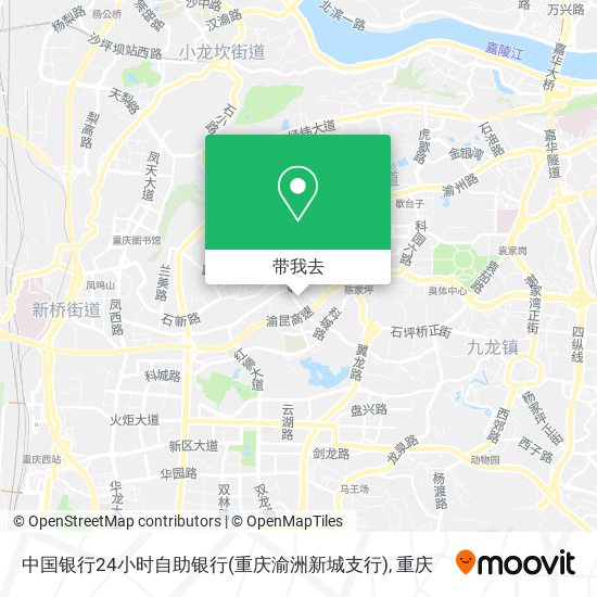 中国银行24小时自助银行(重庆渝洲新城支行)地图