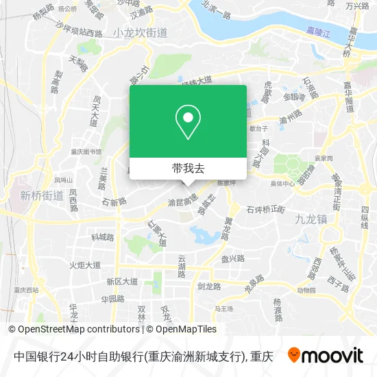 中国银行24小时自助银行(重庆渝洲新城支行)地图