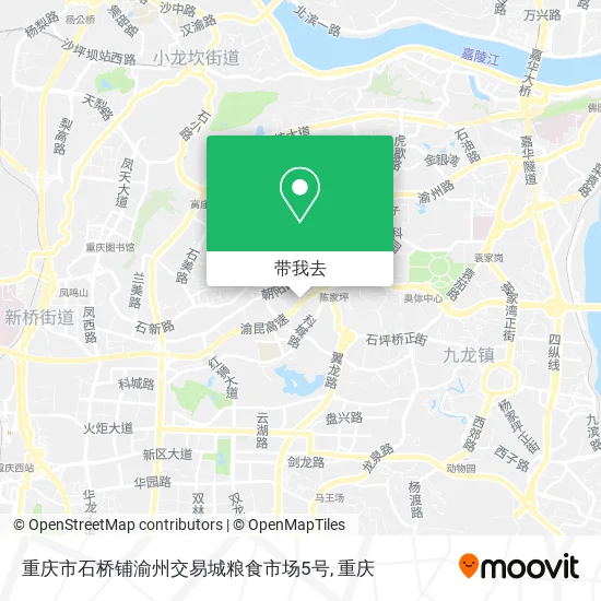 重庆市石桥铺渝州交易城粮食市场5号地图