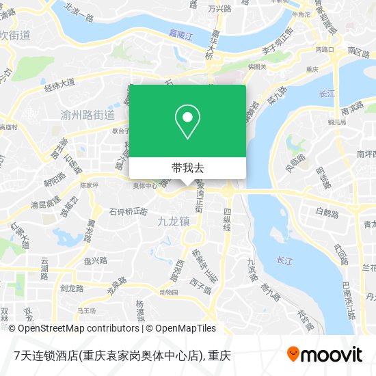 7天连锁酒店(重庆袁家岗奥体中心店)地图