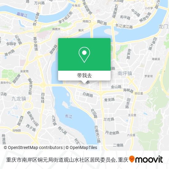 重庆市南岸区铜元局街道观山水社区居民委员会地图