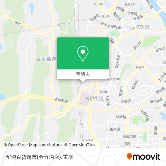 华鸿百货超市(金竹沟店)地图