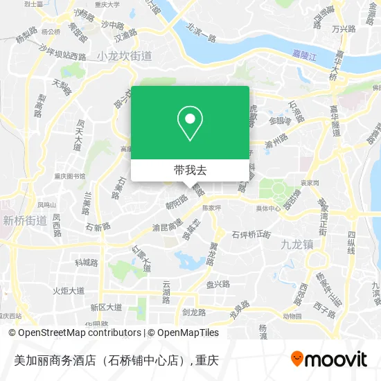 美加丽商务酒店（石桥铺中心店）地图