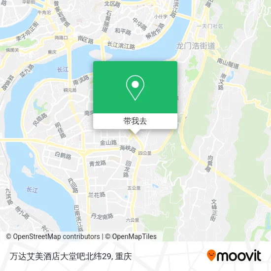 万达艾美酒店大堂吧北纬29地图