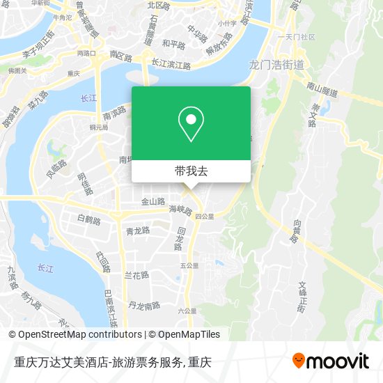 重庆万达艾美酒店-旅游票务服务地图