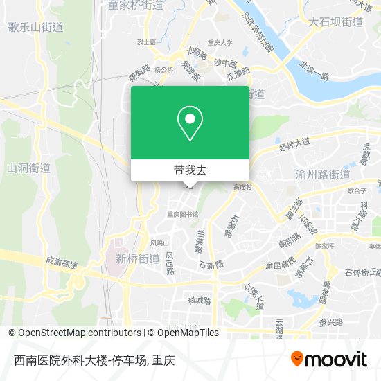 西南医院外科大楼-停车场地图