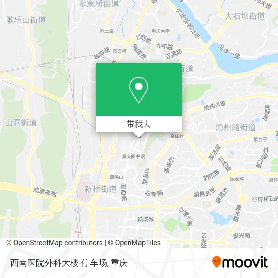 西南医院外科大楼-停车场地图