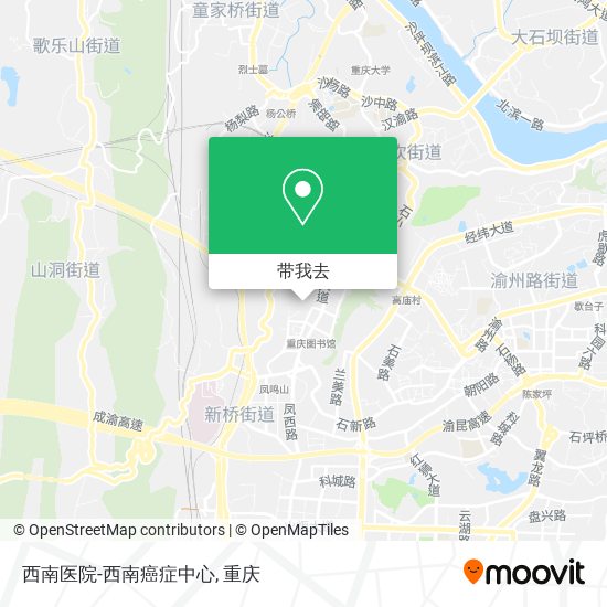 西南医院-西南癌症中心地图