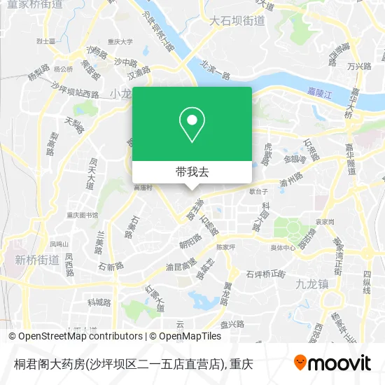 桐君阁大药房(沙坪坝区二一五店直营店)地图