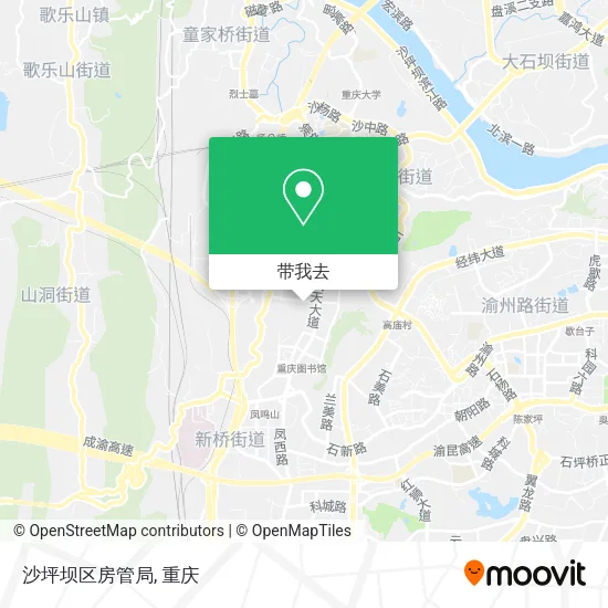 沙坪坝区房管局地图
