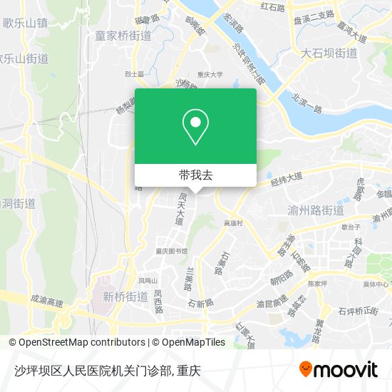 沙坪坝区人民医院机关门诊部地图