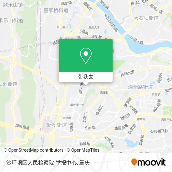 沙坪坝区人民检察院-举报中心地图